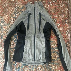 Grey/black Northface Jacket with hood
